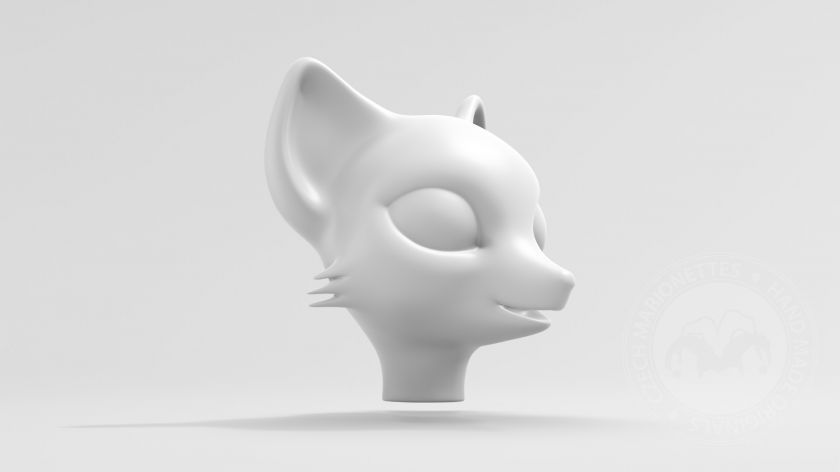 3D Model of a fox head for 3D print