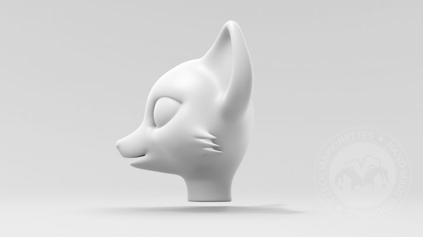 3D Modèle de tête d'un renard pour l'impression 3D