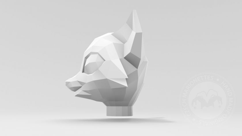 3D Model hlavy lišky pro 3D tisk
