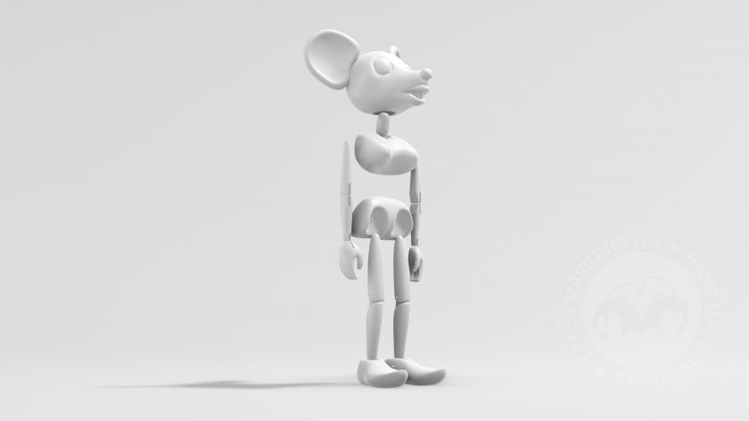Dancing mouse puppet in 3D model