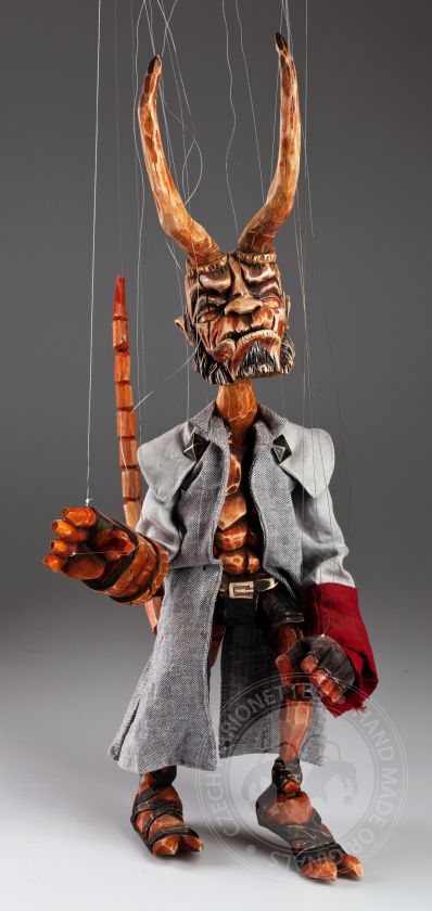 HellBoy - wooden string puppet – SOLD