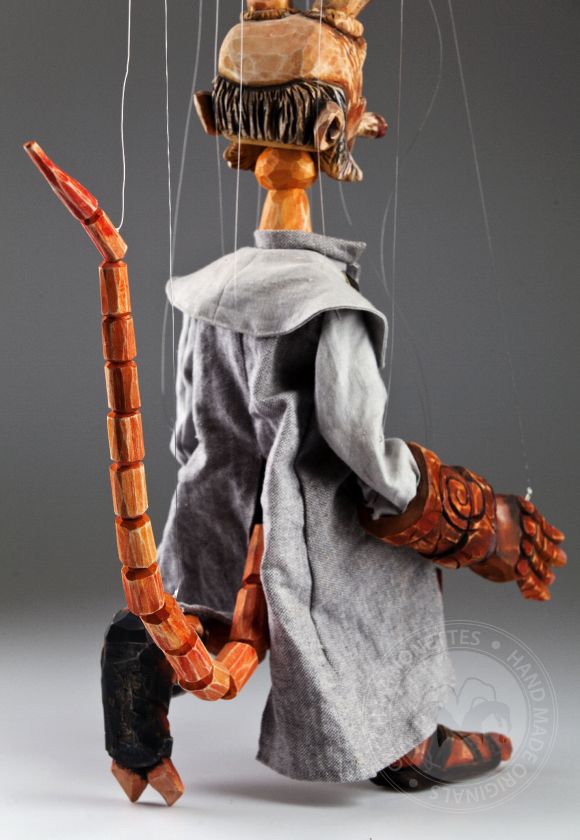 With Wood Head Hands & Feet 13 Inch tall Painter Marionette String Puppet ; 