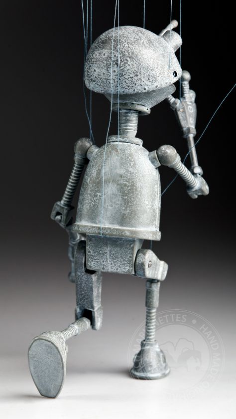 Loutka Robot ON - úžasný robůtek ve stříbrné barvě