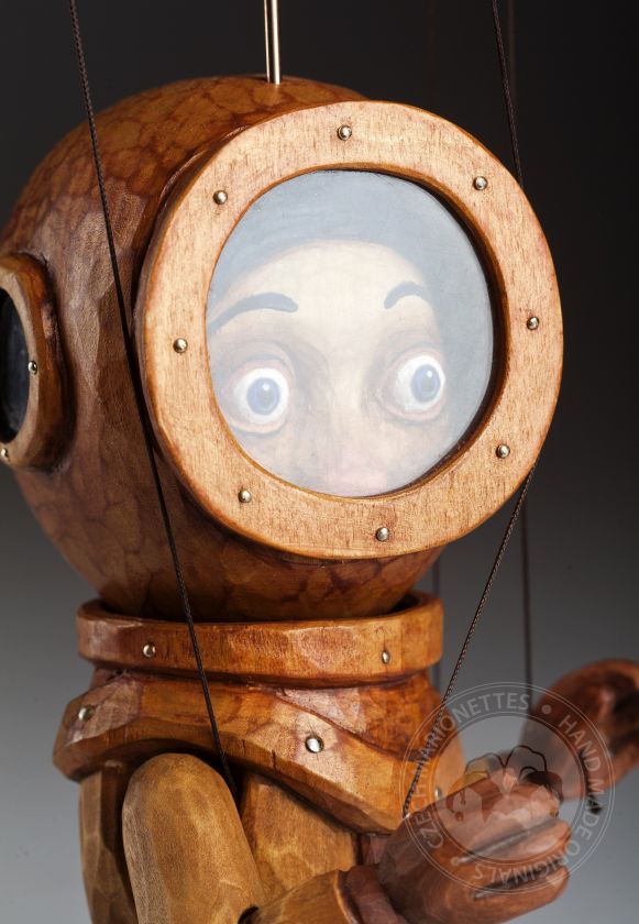 Marionnette originale en bois Oldschool Diver