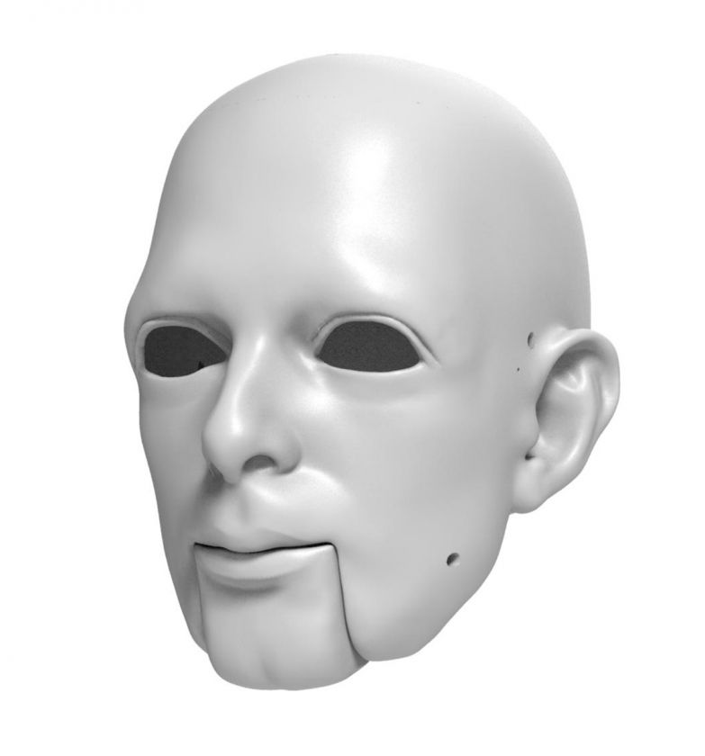3D Modèle de tête d'un homme étroit d'esprit  pour l'impression 3D