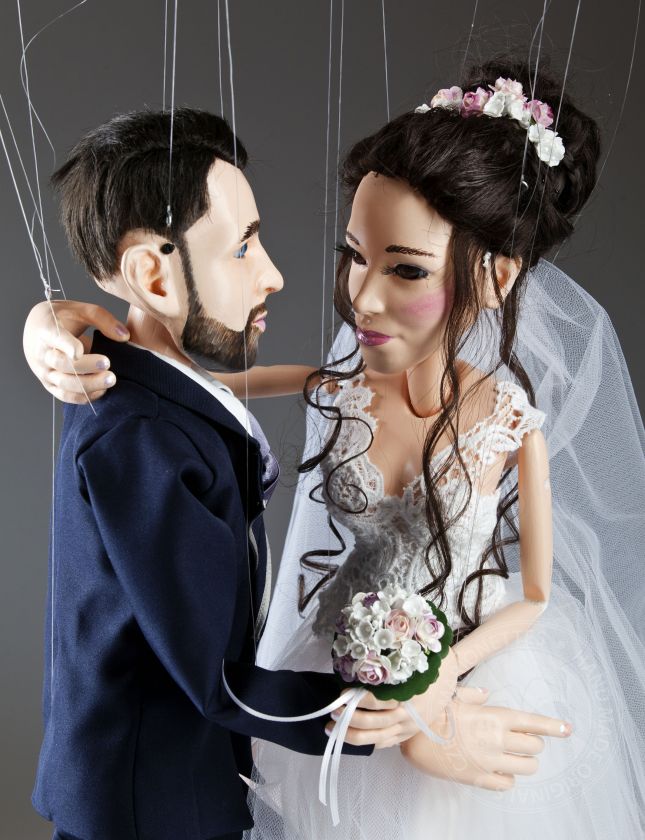 Portrait wedding marionettes - 60cm (24inch) - basic