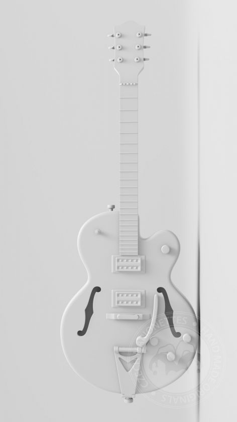 Electric guitar model for 3D printing