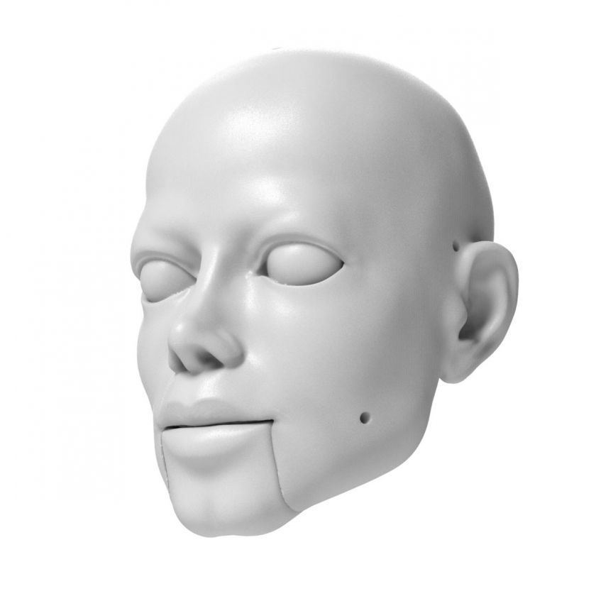 3D Model hlavy Michaela Jascksona pro 3D tisk 130 mm
