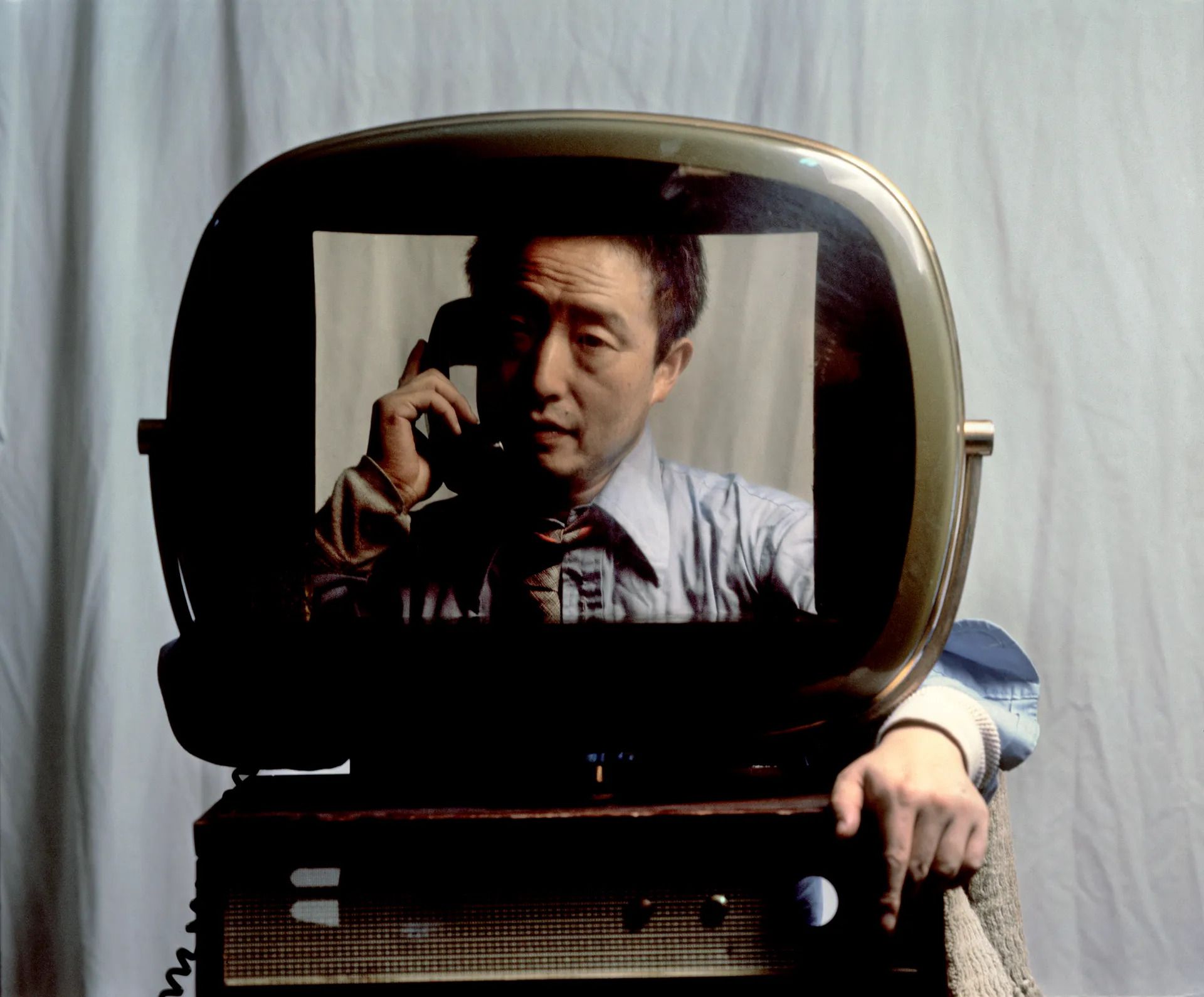 Custom-made marionette of Nam June Paik #6