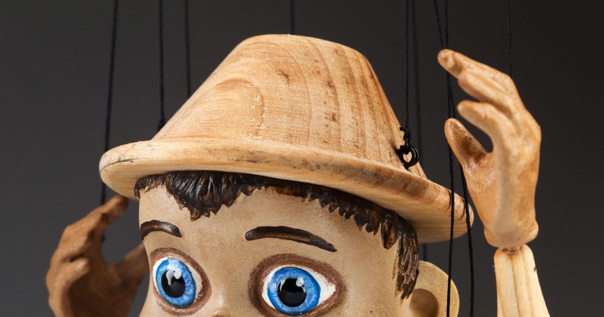 Amazing Pinocchio in retro style