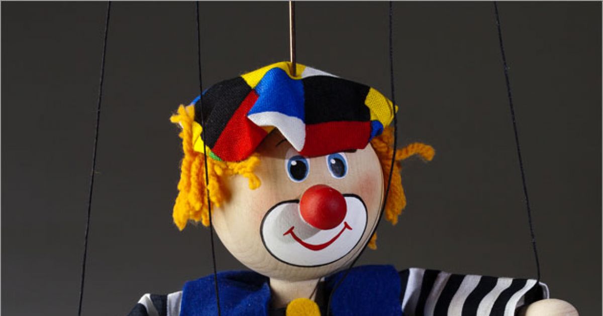 Moravská ústredna 12207 Un Clown Logo 36 cm Multicolore Pop marionnettes 