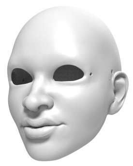 3D Model hlavy černošské princezny pro 3D tisk 115 mm