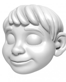 COCO – 3D Model hlavy chlapce pro 3D tisk 135 mm
