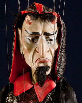 Teufel in einer Kapuze - antike Marionette