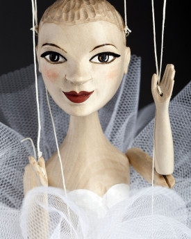 Marionetta ballerina in legno intagliata a mano - Piccola ballerina