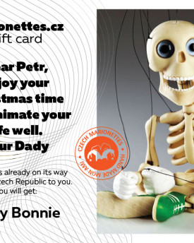Gift card in pdf file as a gift when purchase a marionette