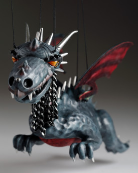 Scary dragon marionette puppet
