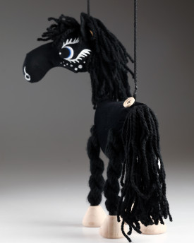 Cheval Noir - Marionnette Souple Pepino