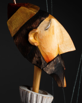 Jeune roi - marionnette en bois sculptée à la main