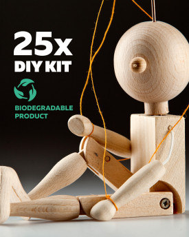 Kit DIY - Mini marionnette en bois Anymator 25 pcs