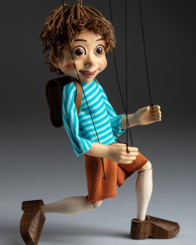 Écolier - Belle marionnette faite à la main