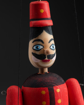 Soldier in Red - Mini Wooden Marionette Puppet