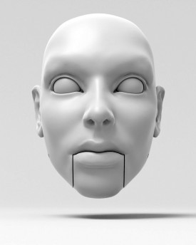 Denise Vanity Matthews, 3D hoofdmodel, bewegende ogen en opengaande mond) voor 3D printen