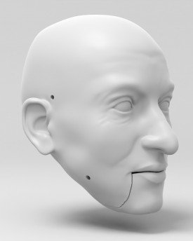 Paul Stanley, 3D-Modell Kopf für 3D-Druck