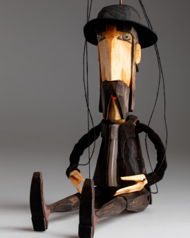 Juif - marionnette en bois sculptée à la main