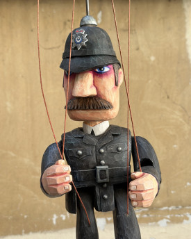 Policeman - Wooden Czech Marionette