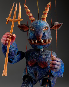 Funky Devil - Tschechische Marionette aus Holz