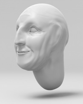 Vogelscheuche 3D Modell Kopf für 3D Druck