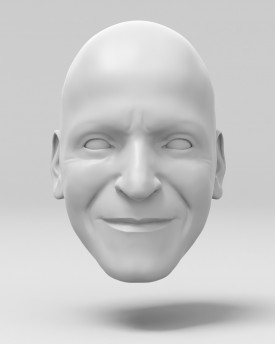 3D-Modell des Kopfes eines Mannes
