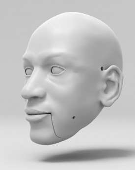 3D Model hlavy Michaela Jordana pro 3D tisk