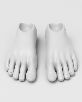 3D Model bosých nohou (pro 3D tisk)