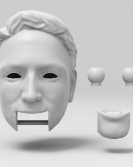 Modèle 3D de la tête d'un jeune homme