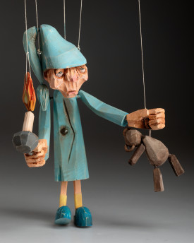Sleepy - Wooden Hand-carved Czech Marionette