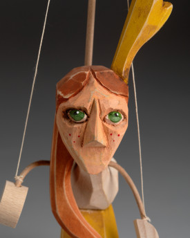 Prinzessin - hölzerne handgeschnitzte stehende Marionette