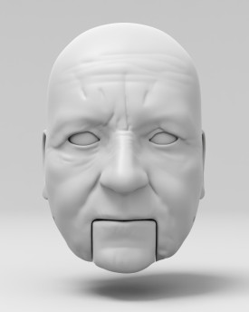 Agnes Martin- modello 3D della testa