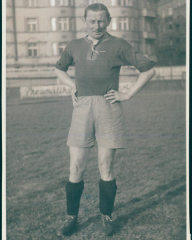 Custom-made Marionette of Vlasta Burian in a football costume