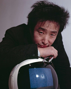 Custom-made marionette of the artist Nam June Paik