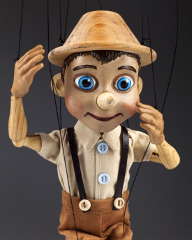 Pinocchio Marionette im Retro-Stil