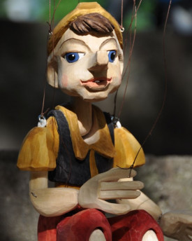 Pinocchio Hand Carved Marionette from linden wood (M size)