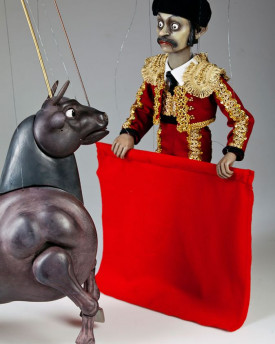 Bull and Matador marionette