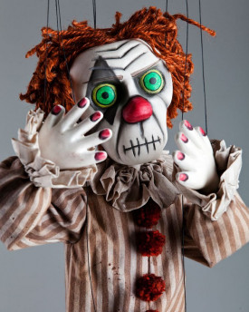 Creepy Clown Handcarved Marionette