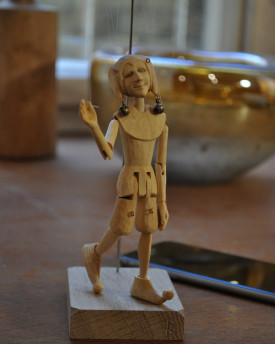 The smallest Jester marionette in the world - Jester precisely hand-carved from a linden wood
