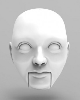 3D Model hlavy mladého muže pro 3D tisk 150 mm