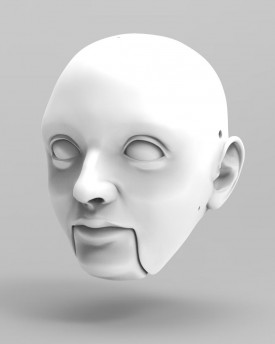 3D Modèle de tête d'un homme jeune pour l'impression 3D 150 mm