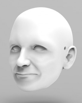 3D Model hlavy postraší paní pro 3D tisk