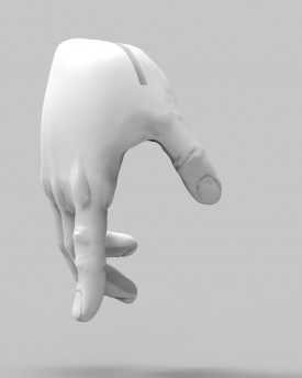 Zeigende Hände 3D Modell für den 3D-Druck